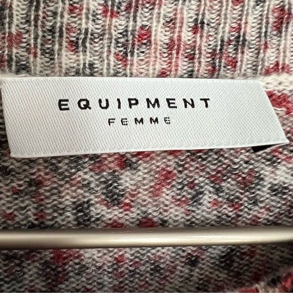 Equipment Sweater Womens Large Animal Print Pullover Lightweight Cotton Blend - Picture 4 of 4